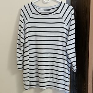 3/4 Sleeve Striped Sweater